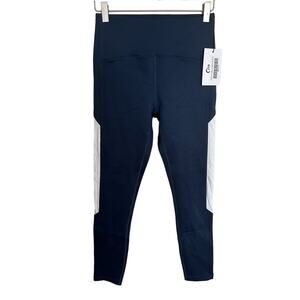 Zyia Active Navy Primo Mesh Hi-Rise 7/8 24" Leggings Size 6-8 NWT